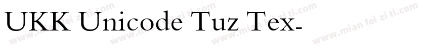 UKK Unicode Tuz Tex字体转换